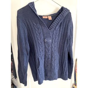 Woven Hoodie Sweater